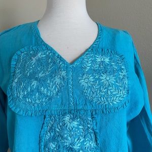 Hand Embroidered Mexican Blouse
